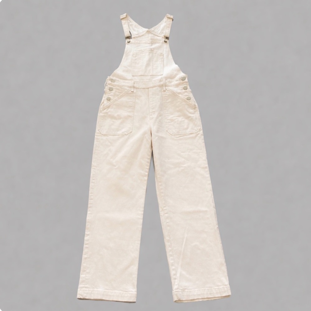 MOTHER The Patch Pocket Overalls - Color: Natural